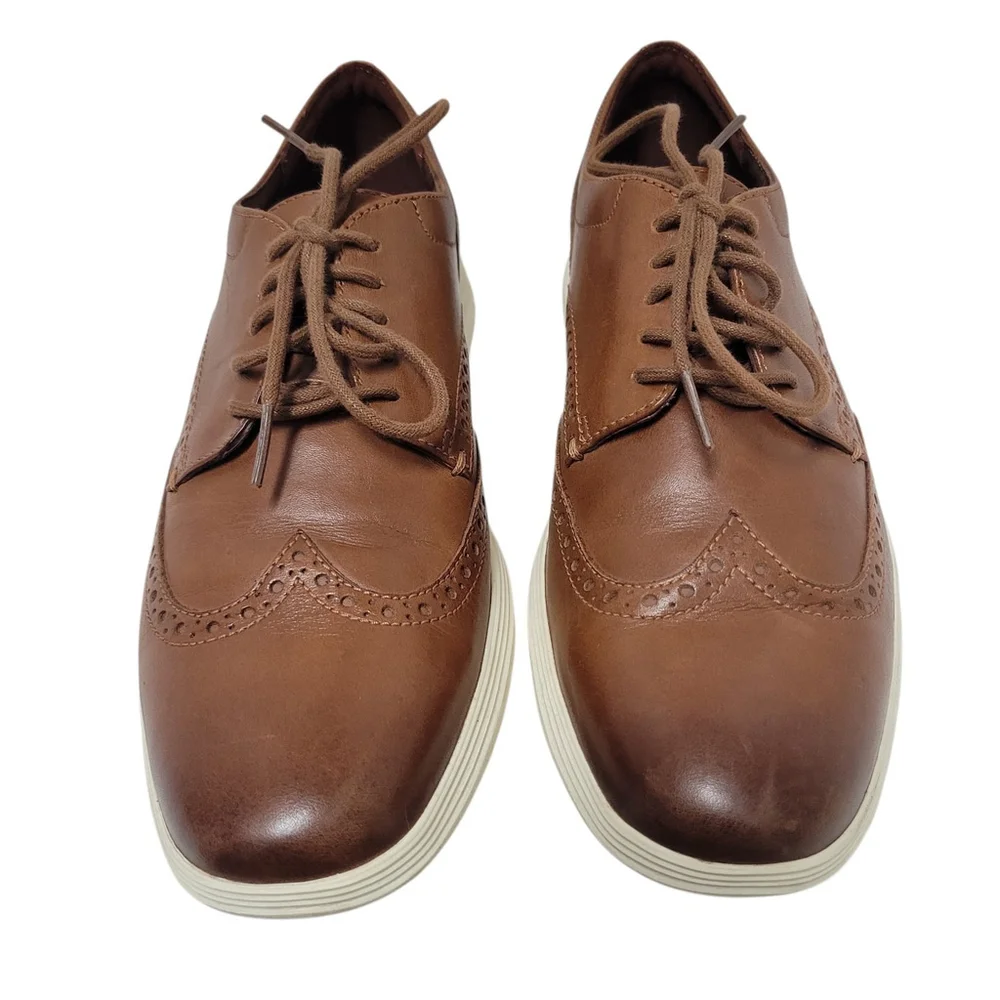Cole Haan Men's Grand Tour Wing Oxford Woodbury Ivory Casual Shoes C29414 Sz 10M